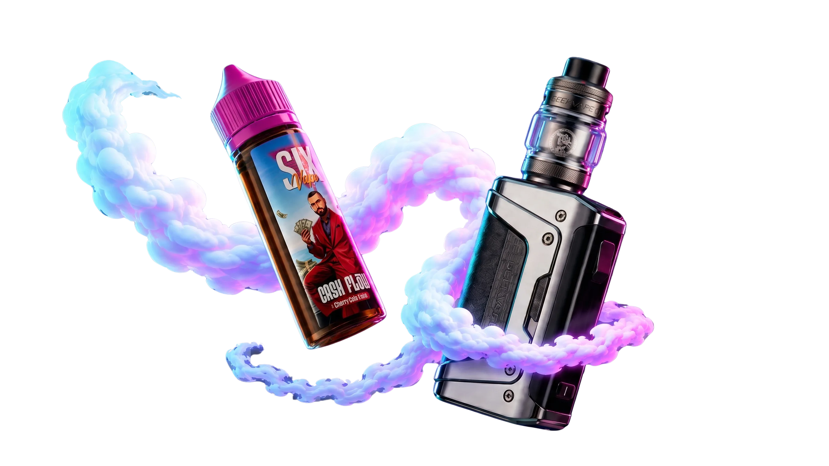 Cigarette électronique GeekVape et e-liquide Six Vape Cash Flow disponibles chez Vapo Vapo Marseille 13006